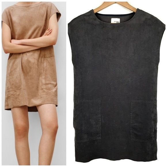 Wilfred free vegan faux suede dress with pockets xxs - Picture 3 of 3